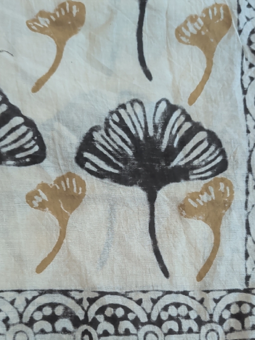 Four Batik Style Square Headscarves. Neutral Tones. 16" - Picture 3 of 5